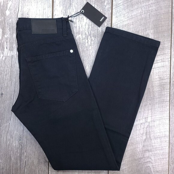 Baldwin Jeans Mens 29x32 The Slim Straight Corduroy Black Samuel USA Made - Picture 1 of 10